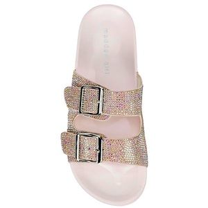 Madden Girl Women’s size 10 Teddy Footbed Slide Sandal, Blush-Like New Condition